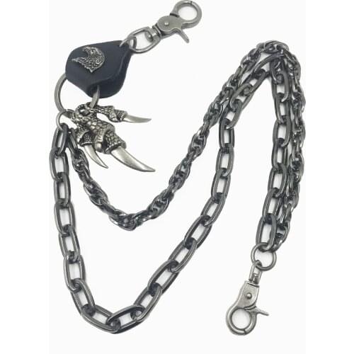 Mens Waist Key Chain Vintage Rock Black Metal Hip Hop Gothic Punk Scorpion Pants Trousers Jean Biker Wallet Key Ring LM02