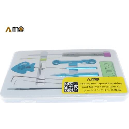 AMO DIY Fishing Reel Repair Kit Aluminium Alloy Bearing Remover Maintenance Tools Fishing Tools Spool Dismantling Device Pin