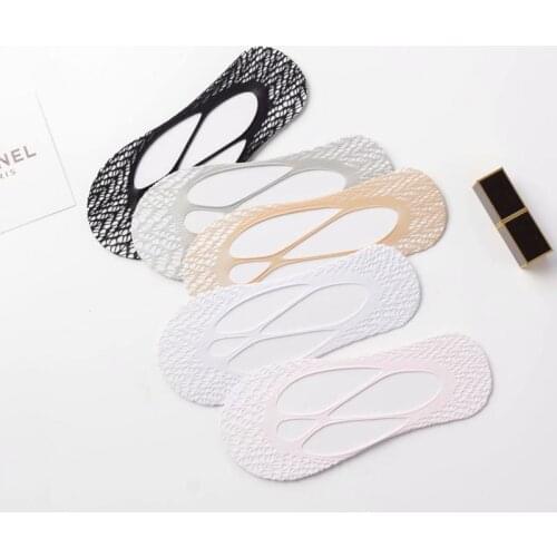 2020 New Fashion Womens Short Invisible Harness Boat Silicone Lace Tracks Non-slip Socks Antiskid Liner for Summer