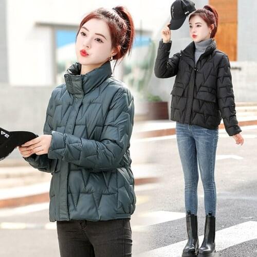 New 2021 Women Short Jacket Winter Thick Cotton Padded Coats Female Korean Loose Puffer Parkas Ladies Oversize Outwear