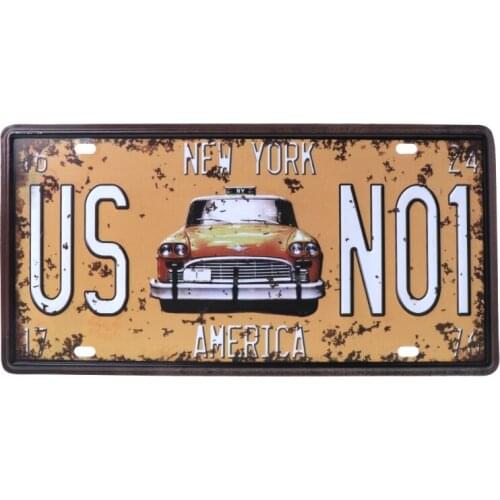 Car License Plate cover Vintage Retro Metal Tin number frame bolts Sign Poster Plaque Bar Pub Club Wall Home Decor 30x16cm