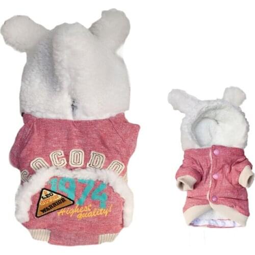 Pet clothes rabbit turned into dog clothes thickened and velvet warm autumn and winter new cat dog clothes pet Cosplay Costumes
