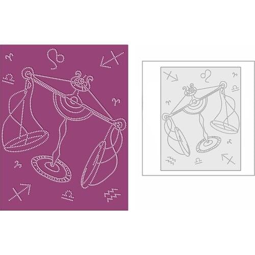 New Dotted Libra Constellation Panel 2020 Metal Cutting Dies for DIY Scrapbooking and Card Making Decor Embossing Craft No Stamp