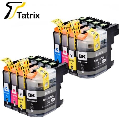 Full Ink 8pcs For LC127 LC125 127XL 125XL Compatible Ink Cartridge For Brother MFC-J4410DW/J4510DW/J4610DW/J4710DW/DCP-J4110DW