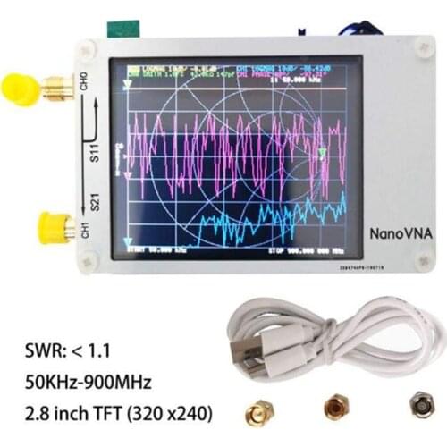 Portable NanoVNA 50KHz-900MHz Digital Vector Net-work Analyzer Shortwave MF HF VHF UHF Antenna Analyzer Standing Wave Device