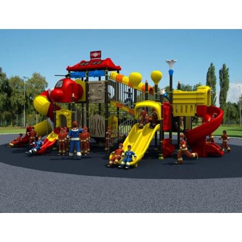 Fireman amusement playground slide,outdoor playground park YLW-OUT1666