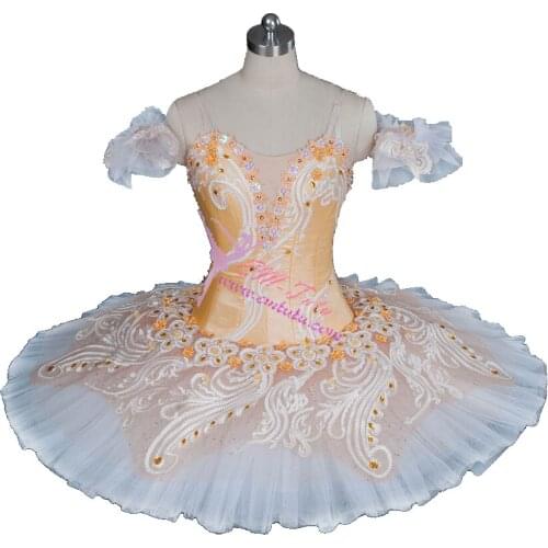 Adult Professional Ballet Tutus Peach Pink Fairy Doll Professional Ballet Costumes Nutcracker Pancake Performance Tutu Ballet