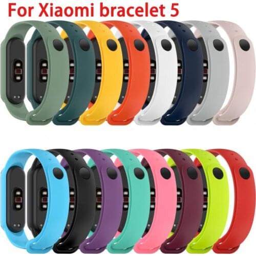 16 Colors TPU Strap For Xiaomi Mi Band 5 Replaceable Bracelet Mi Band Band 5 Wristband Breathable Bracelet For Xiomi Mi Band 5