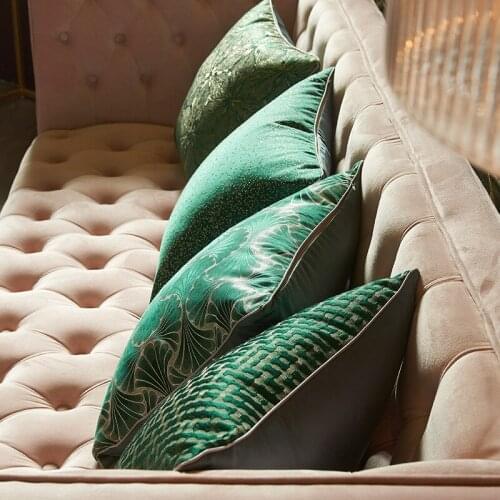 Nordic Luxury Decorative Home Cushion Cover For Sofa Pillowcase Case Seat Car Pillowcase Royal Silk Pillow Covers 45x45CM