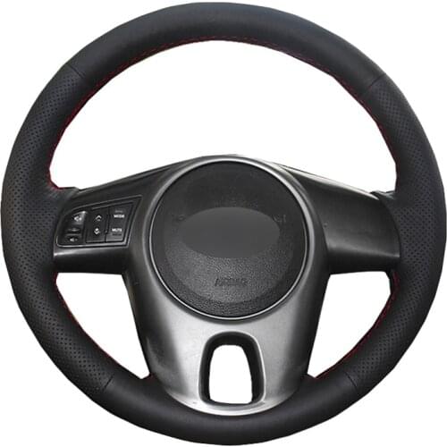 Hand Sew Car Steering Wheel Cover Wrap Leather Suede Gray Beige Brown For Kia Forte 2009 2010 2011 2012 2013 Soul Rio Forte Koup