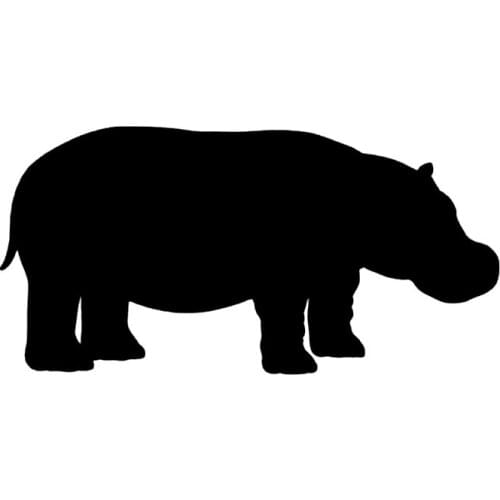 S51739# Various Sizes/Colors Car Stickers Vinyl Decal Hippopotamus Motorcycle Decorative Accessories Creative