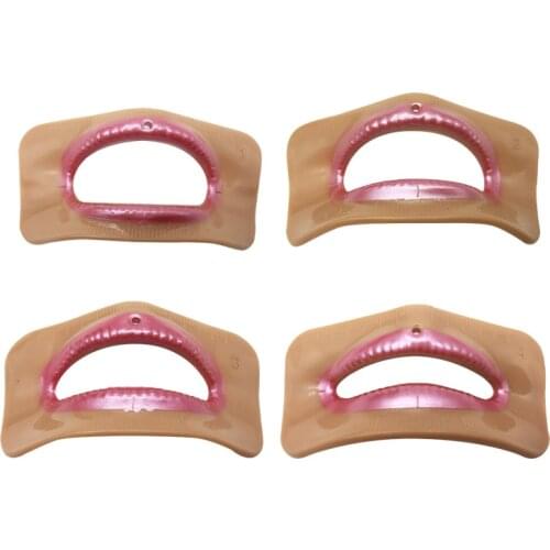 Dental denture laboratory mouth measuring lip tool