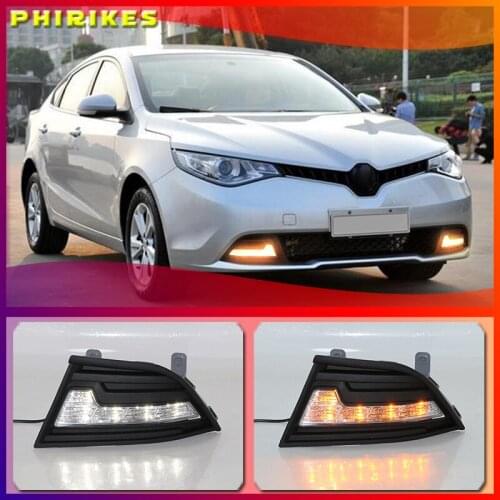 LED drl daytime running light for MG GT 2014 2015 with yellow turn signals top quality