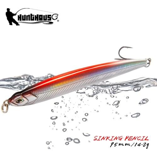 Hunthouse sinking pencil fast 90mm/14.5g 125mm/21.5g stickbait Yamashita Maria slim long cast fishing lure artificial lures
