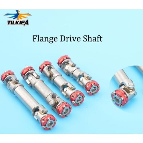 High Quality ID 5mm to 5mm RC Stainless Steel Universal Flange Drive Shaft Fits RC 1/14 Tamiya SCX10 D90 RC4WD AXIAL Rc Clawers