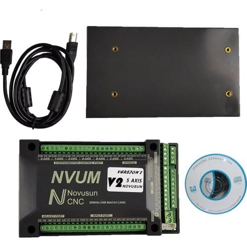 Free shipping USB mach3 control card NVUMV2.1 3 axis 4 axis 5 axis 6 axis cnc motion controller 200KHZ motor controller