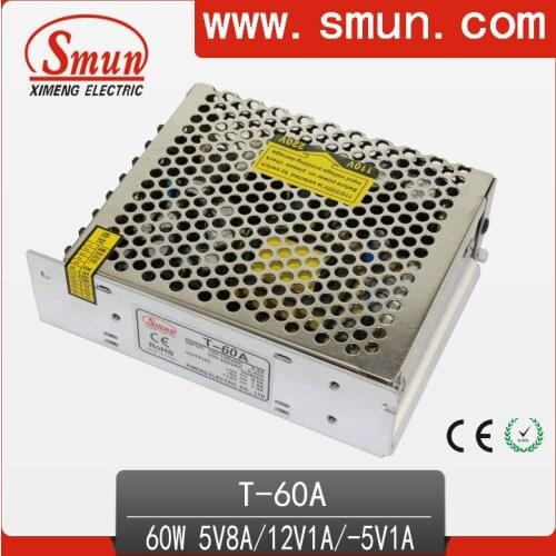 High Quality Triple Output Switching Power Supply 60W 5V 12V -5V DC Output LED Driver Indoor Led Lighting Use