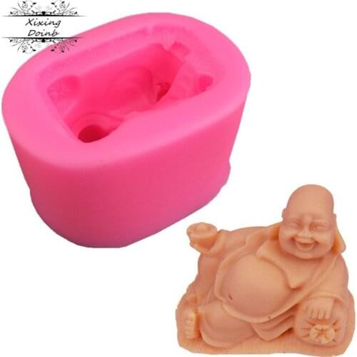 Xixing Benevolent Maitreya Buddha shape Chocolate Mold kitchen utensils cooking tools soap silica gel mold sugar cake decoration