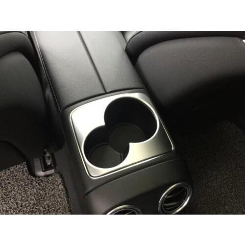 ABS Material Car Back row seat Water cup box decoration For Mercedes Benz 2016-2017 E-class W213