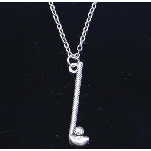 20pcs New Fashion Necklace 32x8mm golf club ball Pendants Short Long Women Men Colar Gift Jewelry Choker