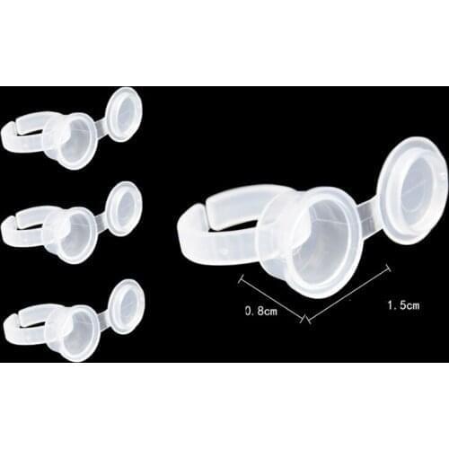 50pcs/lot Permanent Makeup Tools Best Selling Eyelash Extend Ring Cup Tattoo Ink Equipment Microblading Tattoo Pigment Holder