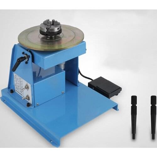 80mm Chuck + HD-10 Mini Welding Positioner Turntable 3 Jaw Lathe Chuck Welding Table semi-automatic welding 80mm Chuck + HD-1