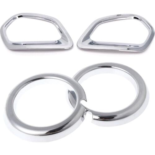 ABS Chrome Front and Rear Fog Lights Cover Trim Decorative Frame For Mitsubishi Outlander 2016-2020