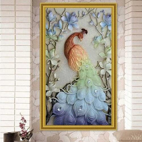 5D DIY Special Shaped Diamond Painting AnimalDiamond Embroidery Peacock Cross Stitch Decoration broderie diamant