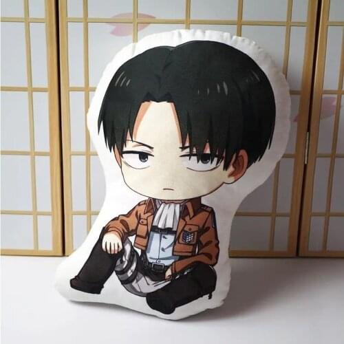 Anime Attack on Titan Plush Pillow Doll Eren Mikasa Cosplay Cartoon Accessories Props