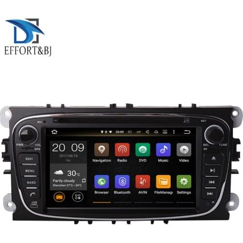 Android 9.0 Octa Core 4GB RAM Car GPS Navigation For Ford Focus/Mondeo/S-max/Connect 2008-2011 black Car Dvd Radio Stereo Wifi