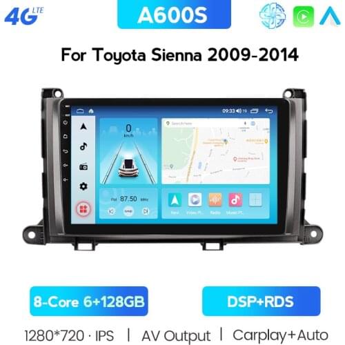Autoradio 2din Android 10 Car Multimedia Player For Toyota Sienna 3 XL30 2010 - 2014 Car Radio GPS Navigation WiFi Have BT 4G