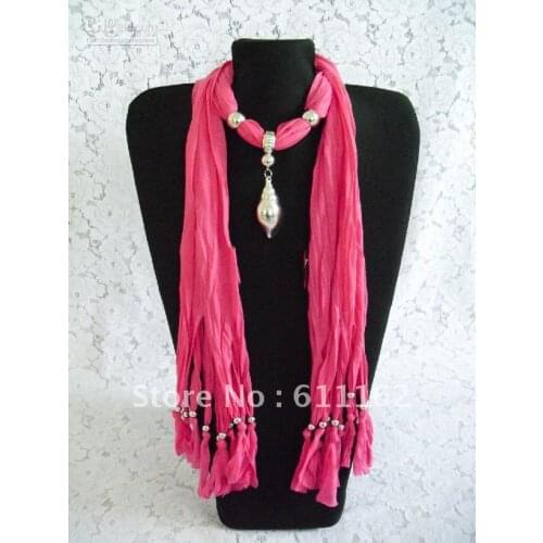 Free 2013 new 48pcsbrown Soft Charm Pendant Scarves Jewelry Scarves Fashion Jewelry Scarf Mix