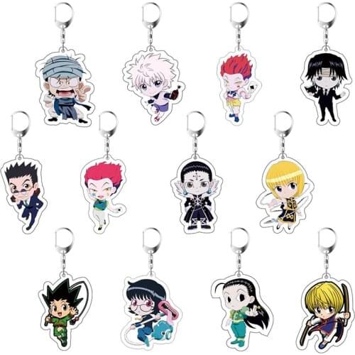 HUNTER x HUNTER Anime Killua Zoldyck Kurapika Key Chains Two-sided Keychain Cosplay Acrylic Pendant Keyring