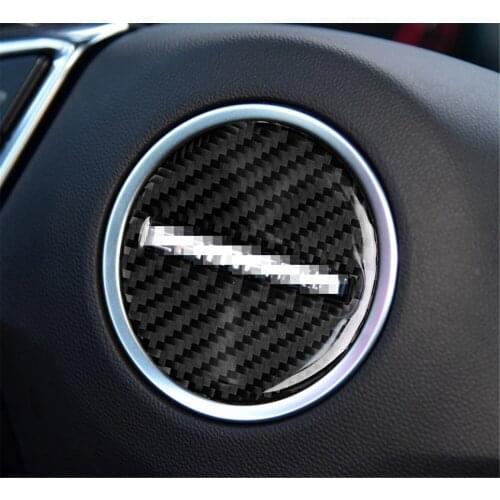 Real Carbon Fibre Car Steering Wheel Center Cover Decoration Stickers for Chevrolet Camaro 2016 2017 2018 2019 2020 Interior