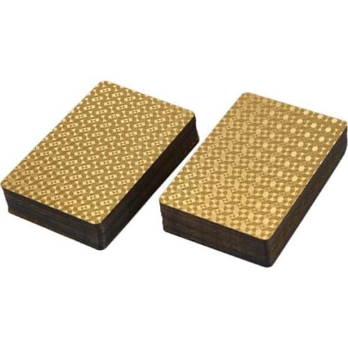 ELOS-2 Set Playing Cards Poker Game Deck Gold Foil Poker Set Plastic Magic Card Waterproof Magic Cards