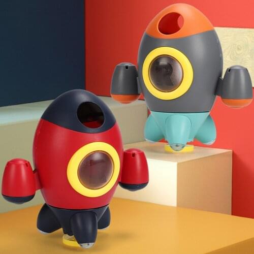 Bath Toys Play In Summer In Bathroom Water Playing Toy Rocket Fountain Water Spraying Rotary Spraying Beach Toy Birthday Gift