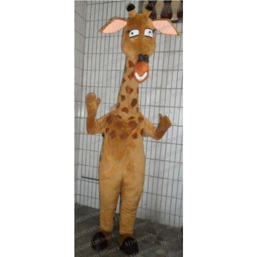 Brown Giraffe Giraffa Mascot Costume Adult Cartoon Character Outfit Welcome The Doorman Advertisement Promotion zx1381