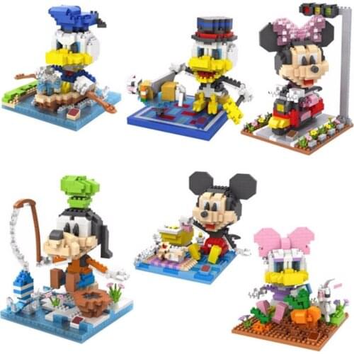 Hot Daisy Donald Duck Minnie Mickey Mouse Goofy McDuck Disneyland figures model bricks mini micro diamond build blocks toys gift