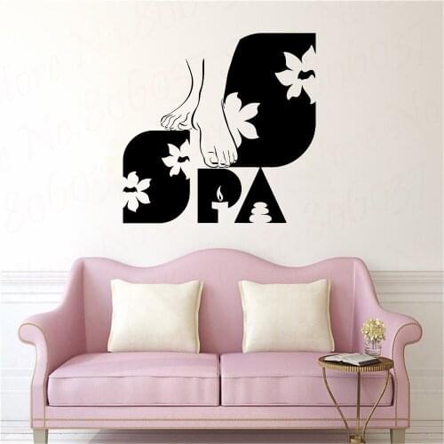 Massage Relax Beauty Salon Wall Sticker Foot Spa Room Interior Decor Art Mural Vinyl Wall Decals Creative Waterproof WL1815