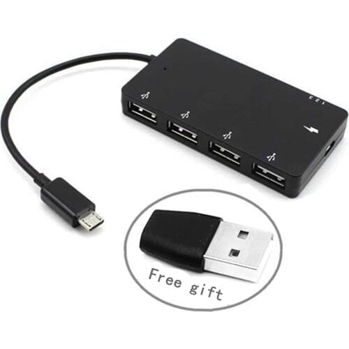 Micro USB OTG 4 Port Hub Power Lade Adapter Kabel Für Smartphone Tablet
