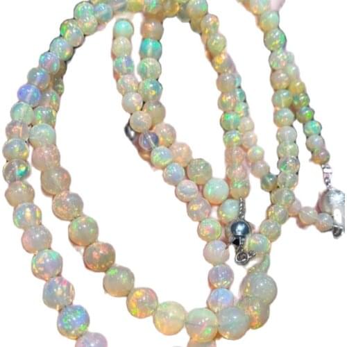 Opal round necklace 5-9mm 38cm AAAAAAA NATURE BEADS