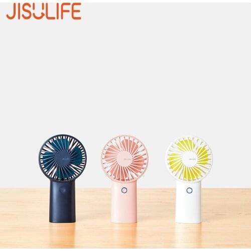 JISULIFE Mini Ventilador Portable Fan with Powerbank 5000mAh Silent Usb Rechargeable Fans for Home 3 Speeds Strong Wind Hand Fan