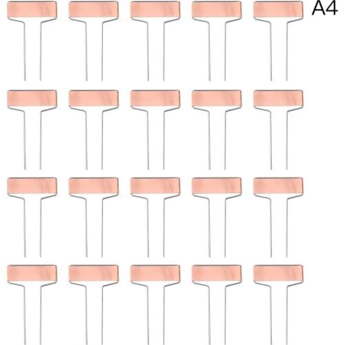 Gardening Markers Plant Tags Stainless Steel Brass Waterproof 4/6/8/10" High Reusable T-type 20pcs Label