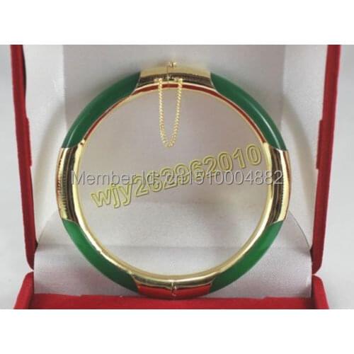 Shitou 0059 Charming -GP Green stone Bracelet Bangle
