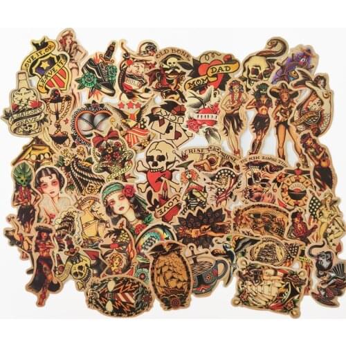 10/50pcs girl Style Sticker Travel Retro Graffiti Building Sticker for DIY Sticker on Luggage Laptop Bicycle Fridge Car Snowboar