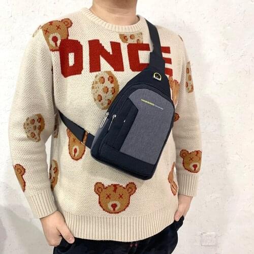 Crossbody Bags Cross New Shoulder Male Sling Chest Designer Fashion Body Trendy Small Messenger Canvas Casual Diagonal Men Bag