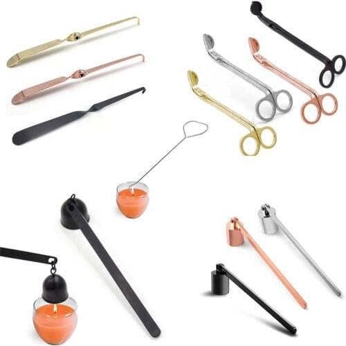 Candle Wick Trimmer Candle Accessory Set Candle Cutter Candle Bell Snuffer Candle Wick Hook Dipper wif Gift Package for Candle