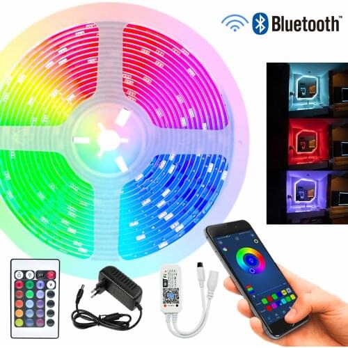 Bluetooth LED Strips Lights 5M 20M RGB 2835 SMD 5050 Waterproof decorative home portable installation back light strip 10M WiFi