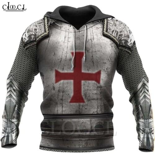 CLOOCL Knight Templar 3D Print Hoodies Hoodie Men Women Fashion Harajuku Zipper Coat Sweatshirt Long Sleeve Casual Tops