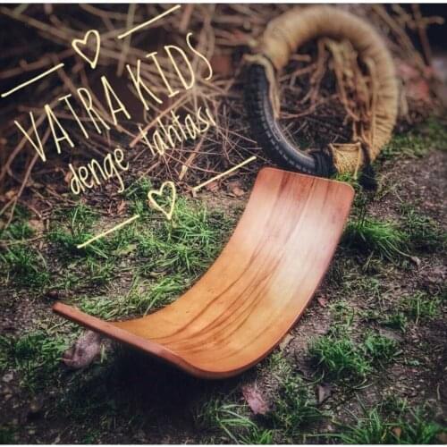 Vatra Interior Vatra Balance Board ; Wooden Toy ; Kids Collection Wavy Board Wood Color (1 Piece Non-Slip External Pad)